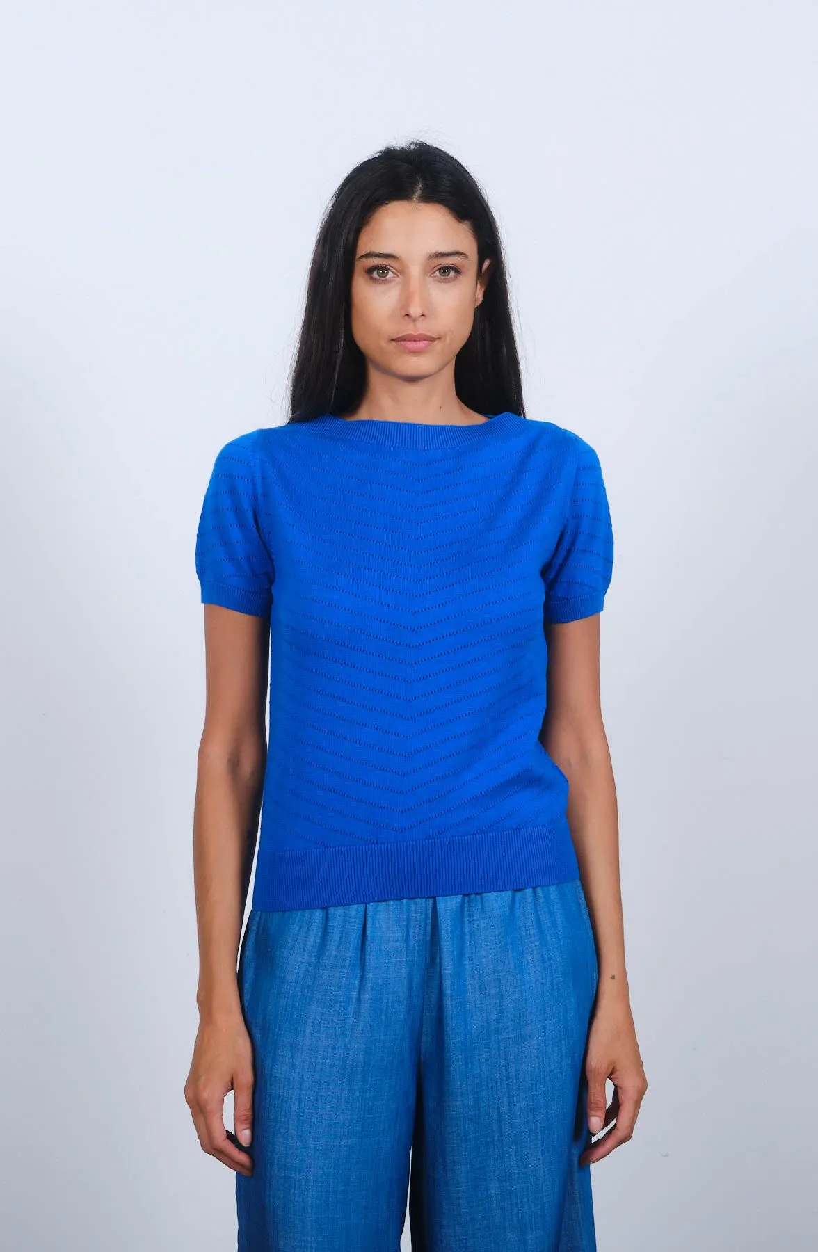 Boatneck in Princess Blue