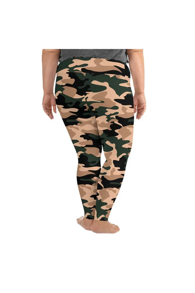 Woodland Camouflage Plus Size Leggings